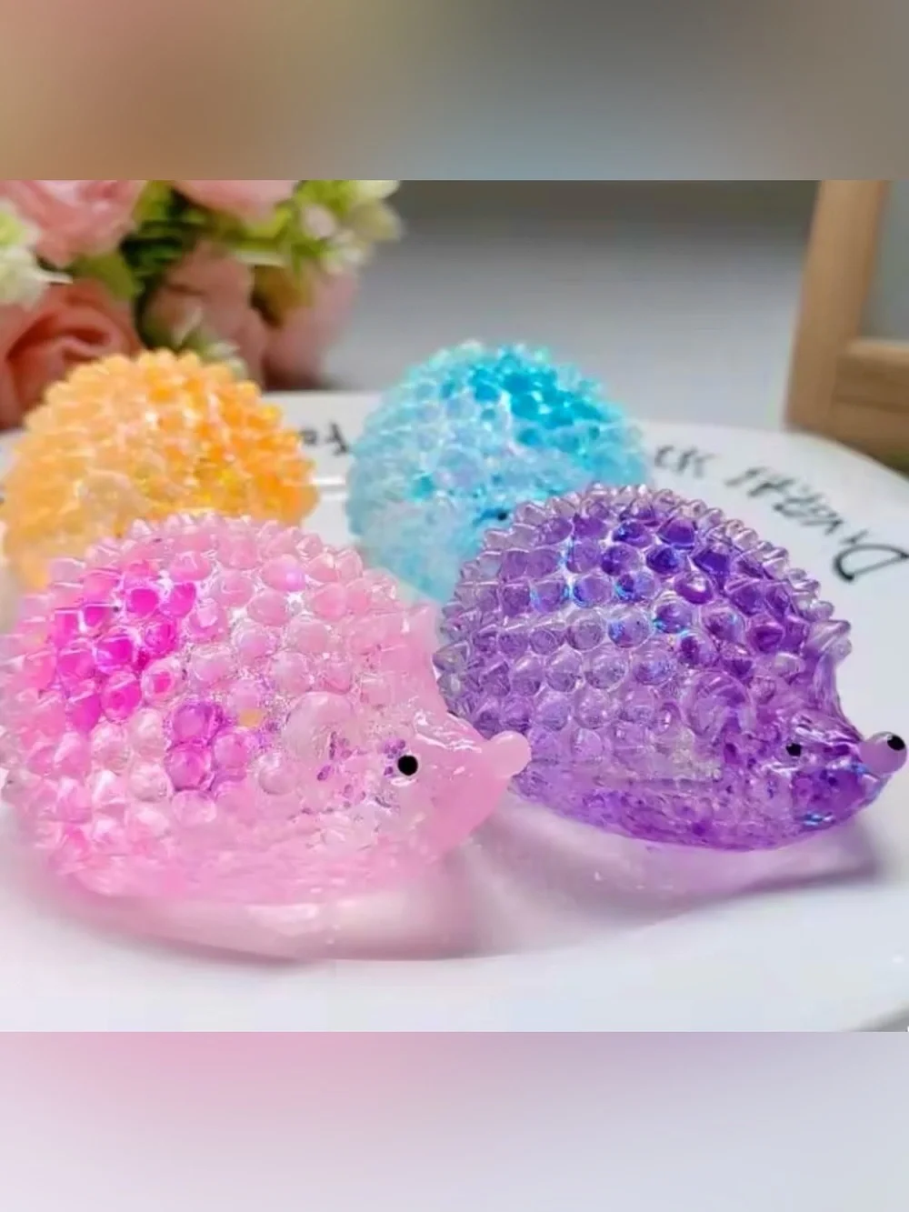 Hedgehog Sugar Squisher Sensory Fidget Toys — Set of 4 🦔 Fun to Squeeze